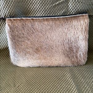 Elegant Tan Fur Clutch